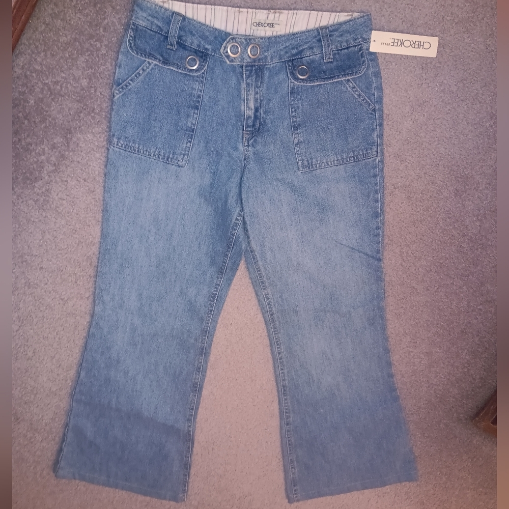 Cherokee Sky Blue Cotton Jeans Sz16 Girls - Picture 5 of 6